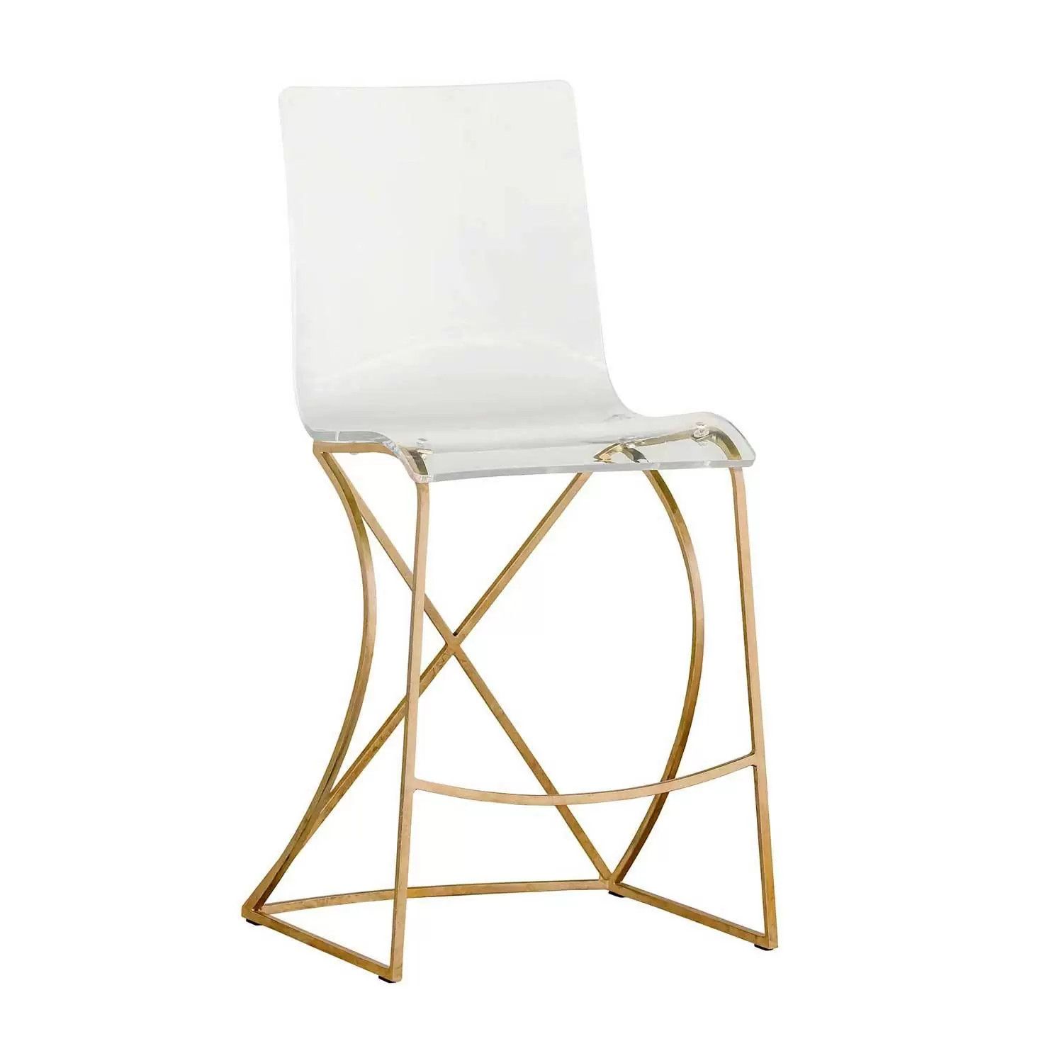 JOHNSON STOOL, Color: (GOLD), Size: 24.75&quot; COUNTER HEIGHT