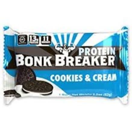 BONK BREAKERS PROTEIN BAR COOKIES &amp; CREAM single
