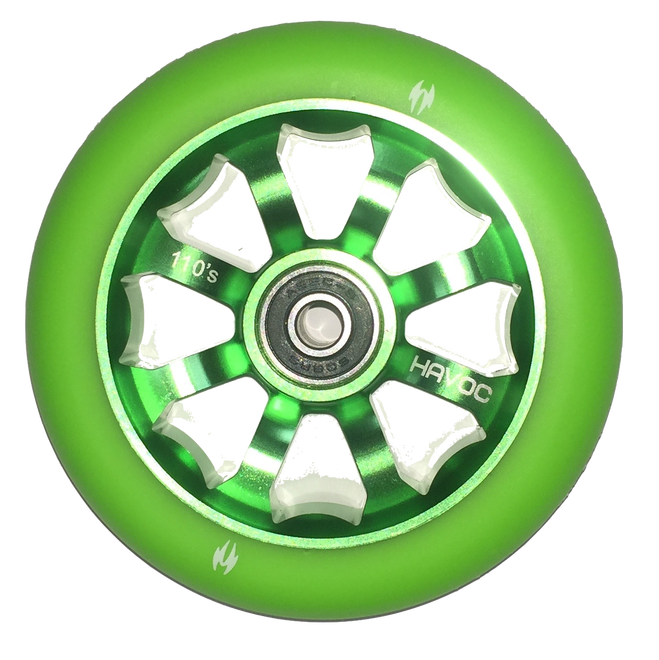 Havoc Scooter Wheels 110mm Green