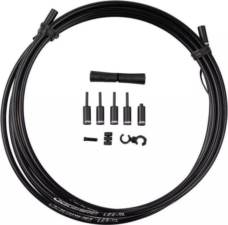 Jagwire, Mountain Pro, Complete derailleur cable &amp; housing kit, SRAM/Shimano, 4.5mm, Black carbon (braided)