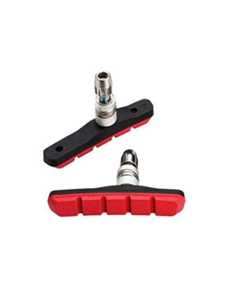 Jagwire, Mountain Sport, V-brake pads, Wet weather, Red/Black, Pair