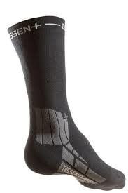 Dissent Labs Genuflex Padded MTB Compression Crew Sock, Black, Large (Men&#39;s sz 10.5+)