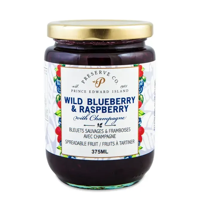 375ml PEI Preserve Wild Blueberry &amp; Raspberry w/Champagne