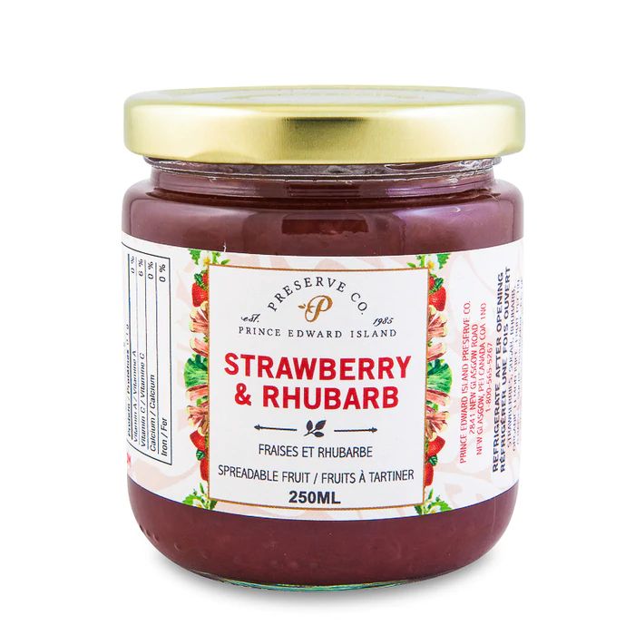 250ml PEI Preserve Strawberry &amp; Rhubarb