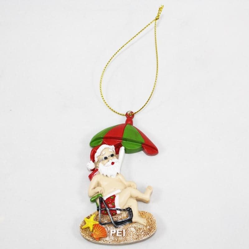 PEI Santa Ornament