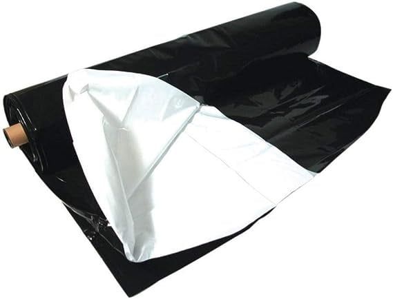 Black White Poly 100&#39; x 10&#39; 5.5 mil