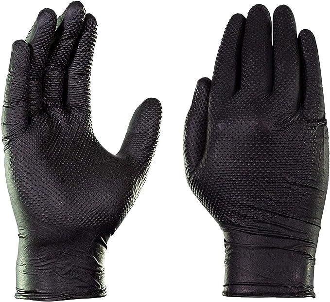 Diamond Textured Nitrile Gloves 6 mil - Large PAIR