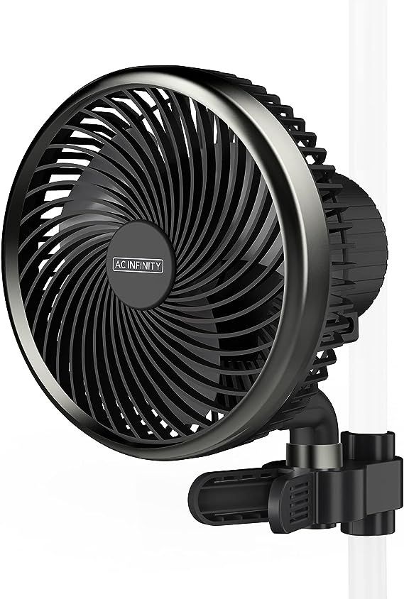 CLOUDRAY S6, GROW TENT CLIP FAN 6” WITH 10 SPEEDS, EC-MOTOR, AUTO OSCILLATION