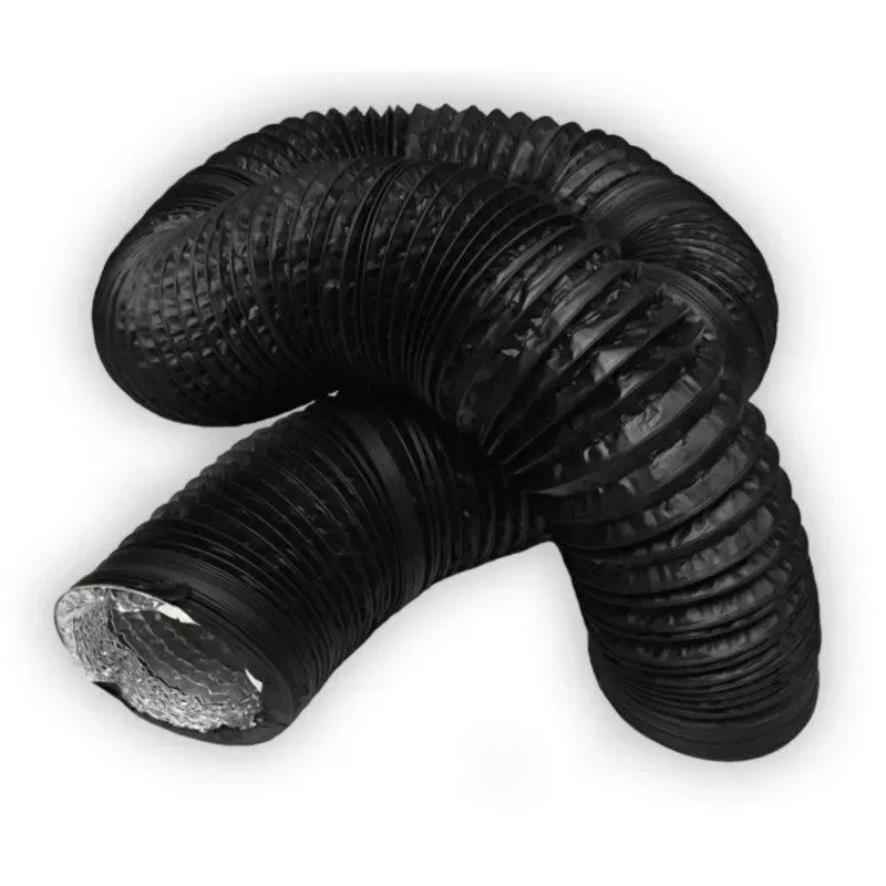 8&quot; Light Proof Black Ducting - 8&quot; x 25
