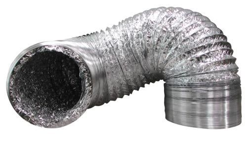 Ideal-Air Silver/Silver Flex Ducting 12 in x 25 f