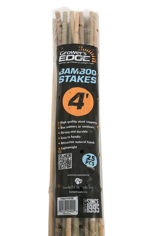 Grower&#39;s Edge Natural Bamboo 4 ft - 25/Bag