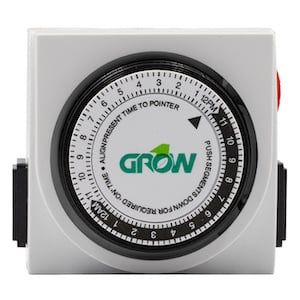 Grow 1 120V Dual Outlet Mechanical Timer