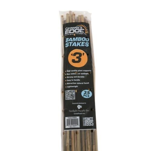 Grower&#39;s Edge Natural Bamboo 3 ft - 25/Bag