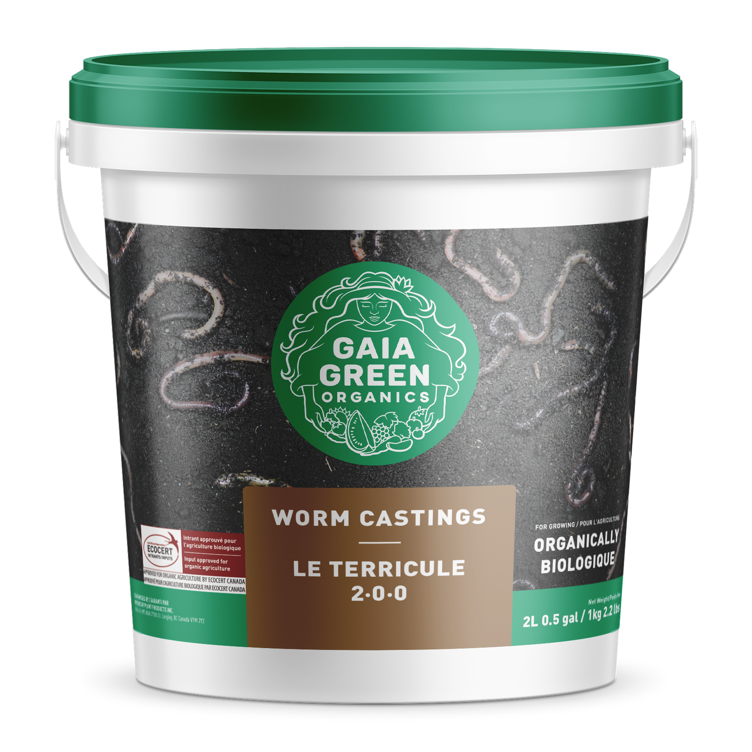 Gaia Green Worm Castings 2-0-0, 2 Liters