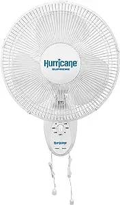 Hurricane Supreme Oscillating Wall Mount Fan 12 in