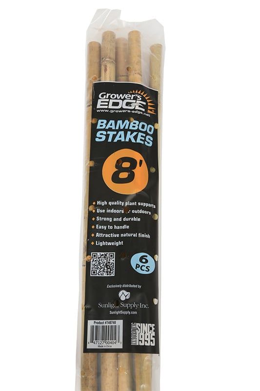 Grower&#39;s Edge Natural Bamboo 8 ft - 6/Bag