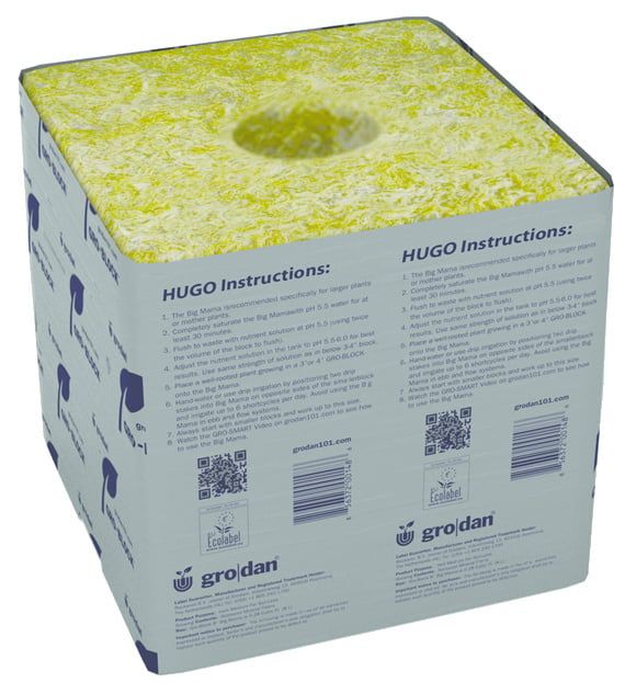 Grodan Hugo Gro-Block CASE 6&quot; x 6&quot; x 5.8&quot; with hole 4