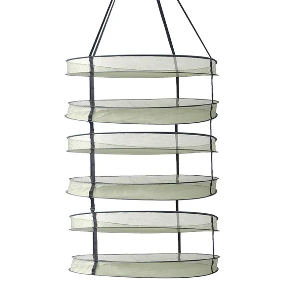 HANGING HERB DRYING RACK, 24 IN. DIAMETER, FOUR TIERS