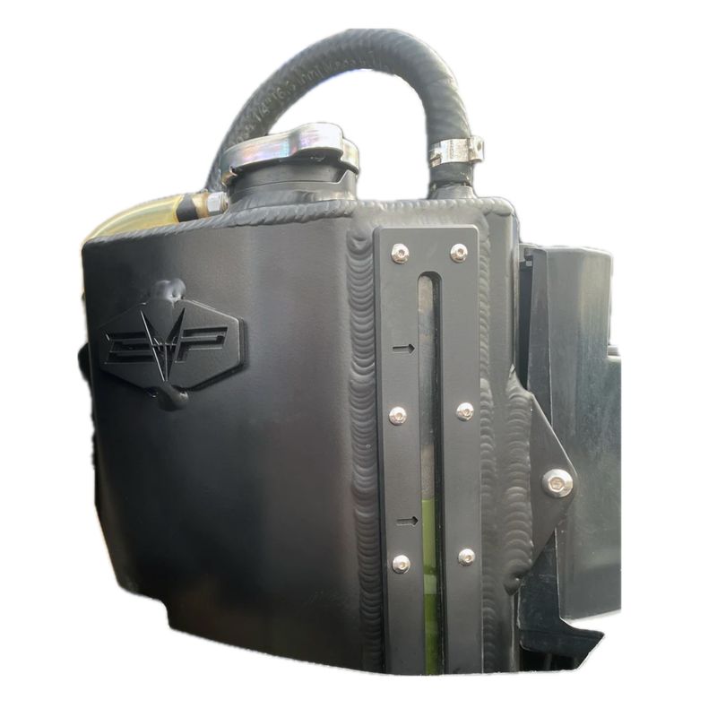 Evo 2017-2021 X3 High Volume Aluminum Coolant Reservoir Tank, Black Cerakote