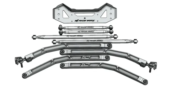 CT MAVERICK R PRO ROCK HIGH CLEARANCE BILLET RADIUS ROD KIT