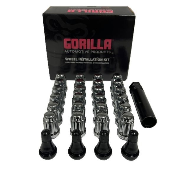 Gorilla Lug Nuts and Valve Stem Kit- 6 Lug