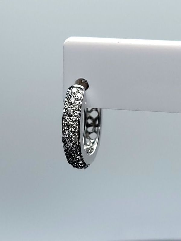 14KW Diamond Hoop Earrings 0.32ctw