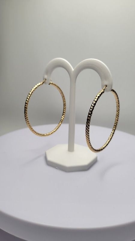 14KY 4.2G 2&quot; Hoops (Diamond Cut)