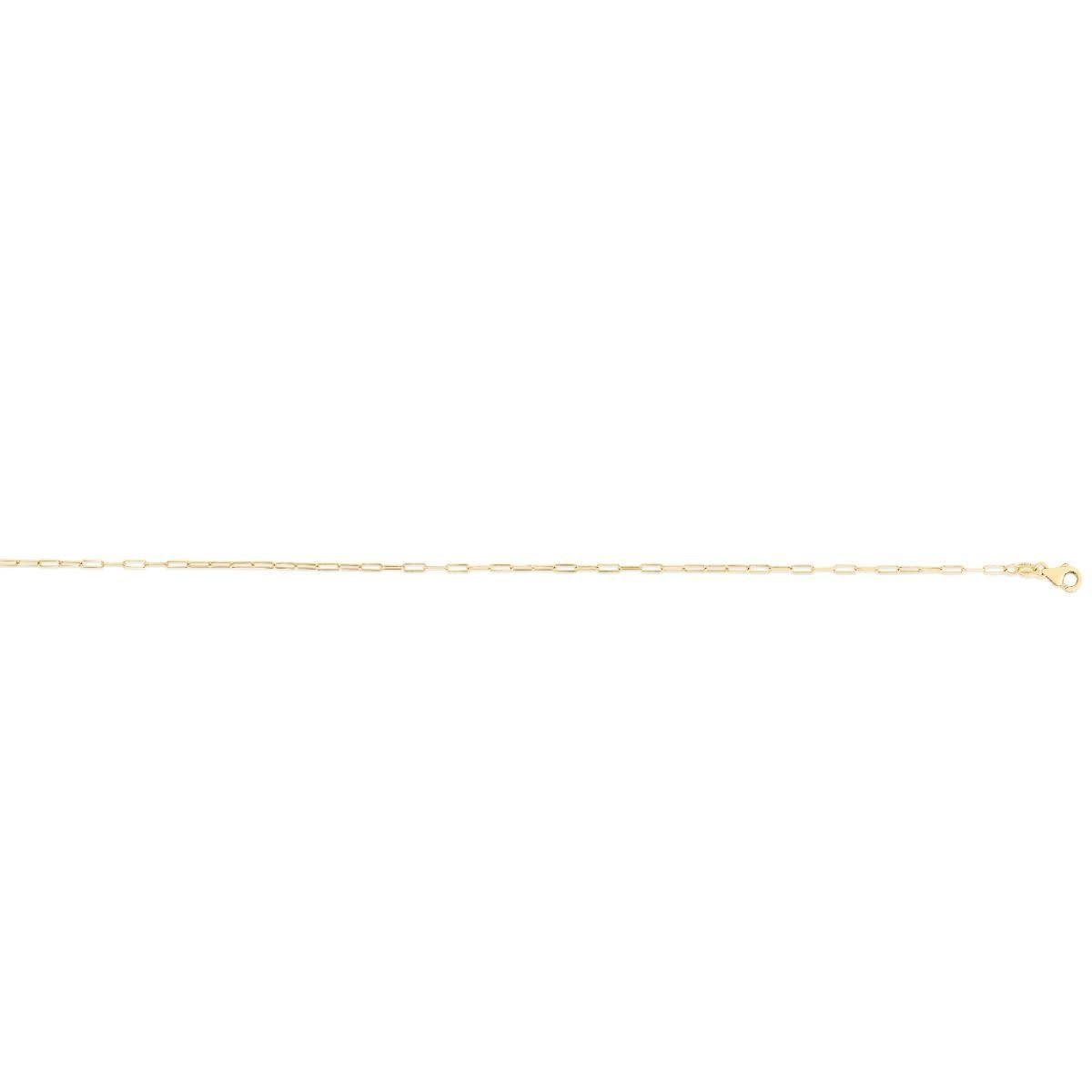 14KY 1.2mm Paperclip Chain 18&quot;