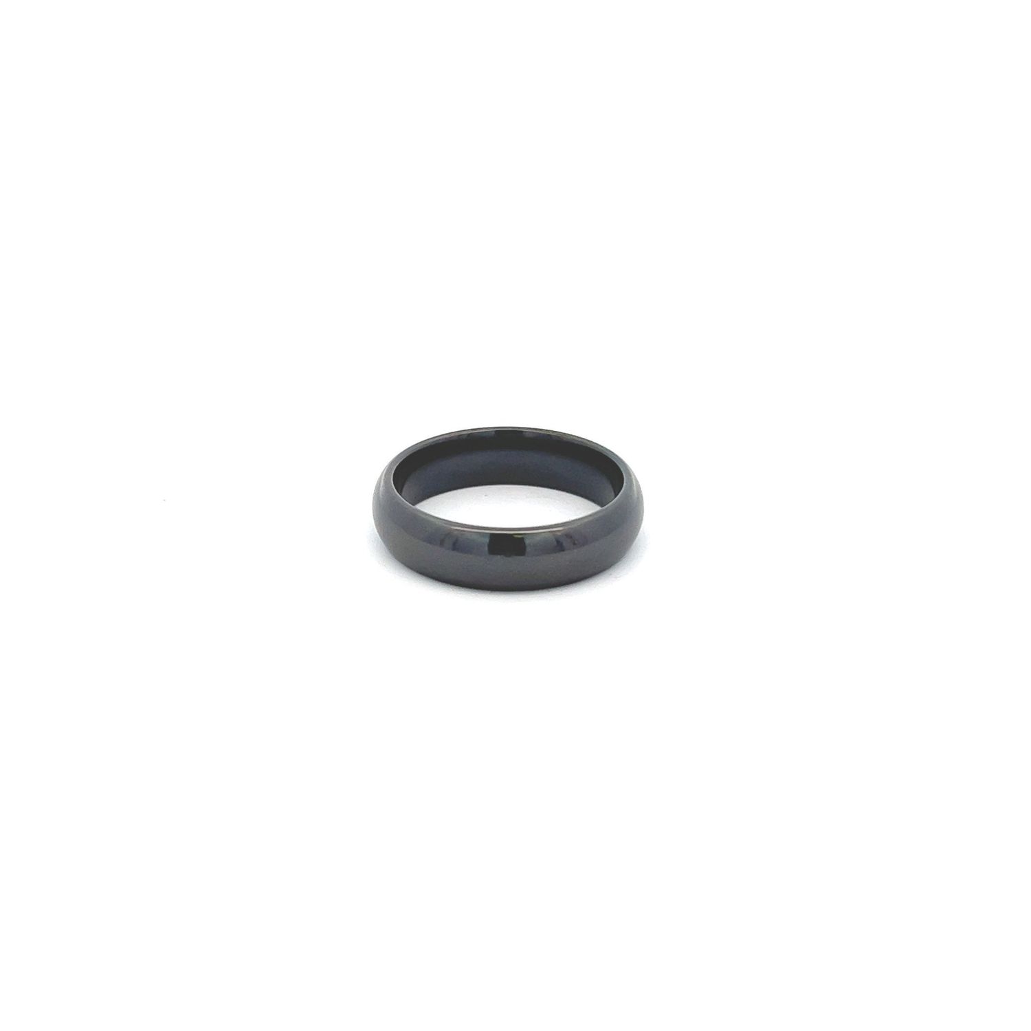 Black Titanium 6mm Sz 10.5 Half Round Band
