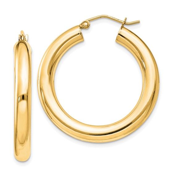 Sterling Gold-plated 4mm Hoop Earrings