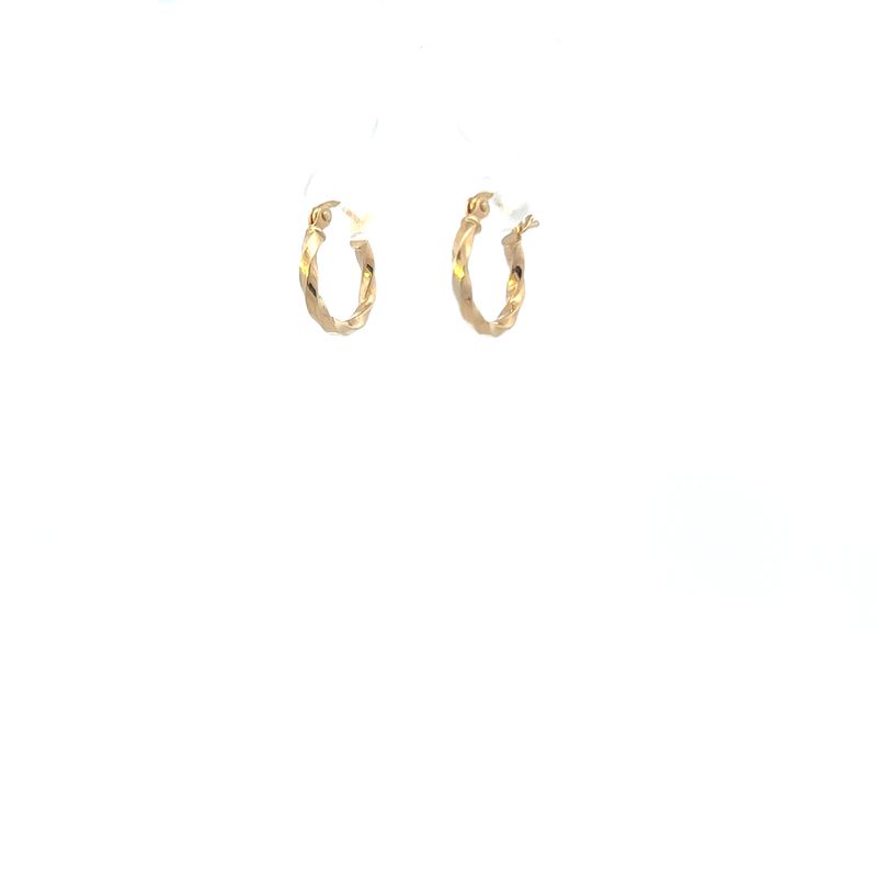 14k Twist Polished Hoop Earring