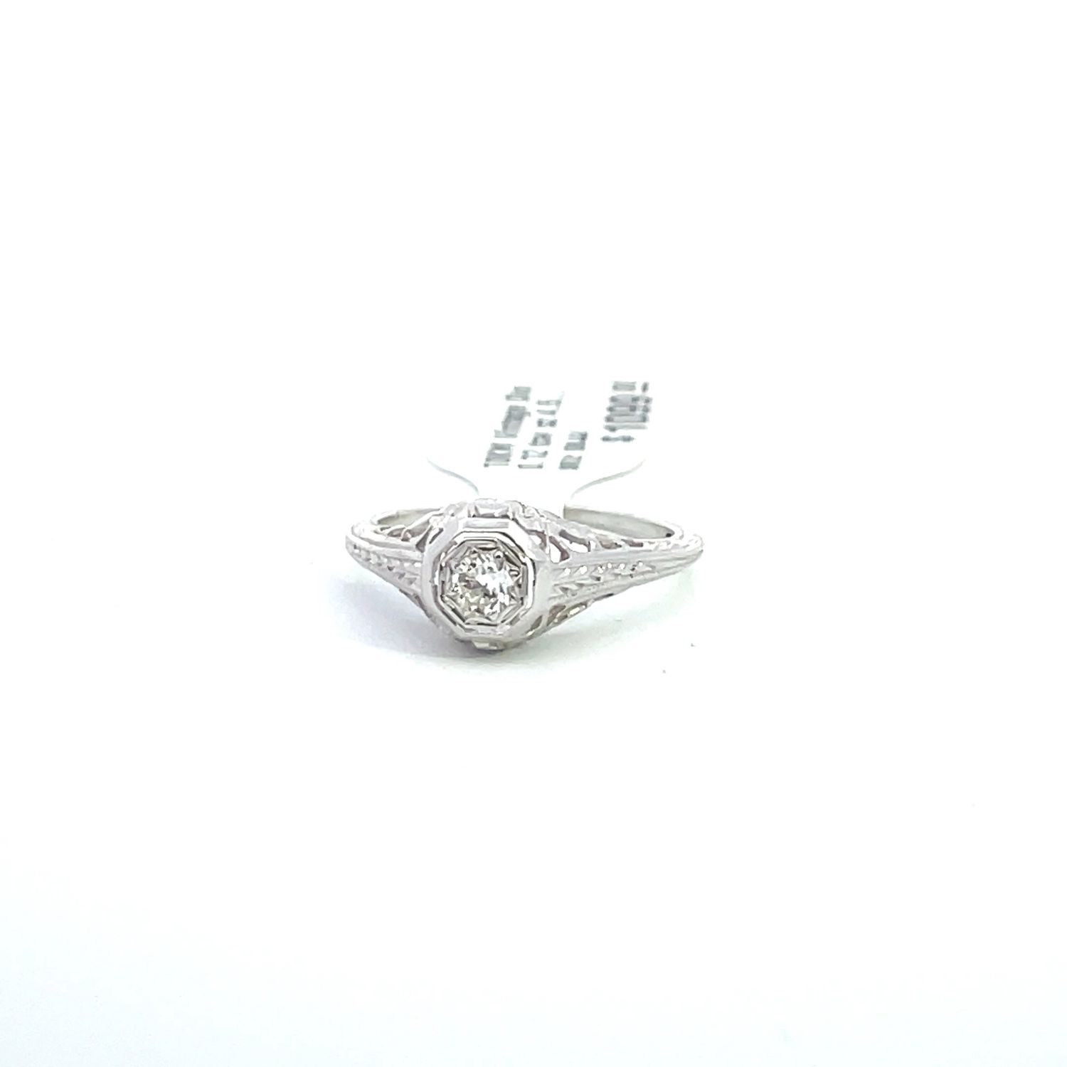 10KW Vintage Dia 0.12 tcw sz 4.5 ring G/VS2