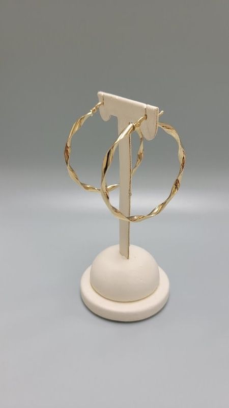 14KY 2G 1.5&quot; Hoops (Twisted Ribbon)