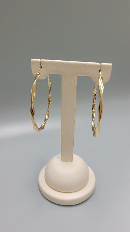 14KY 2G 1.5" Hoops (Twisted Ribbon)