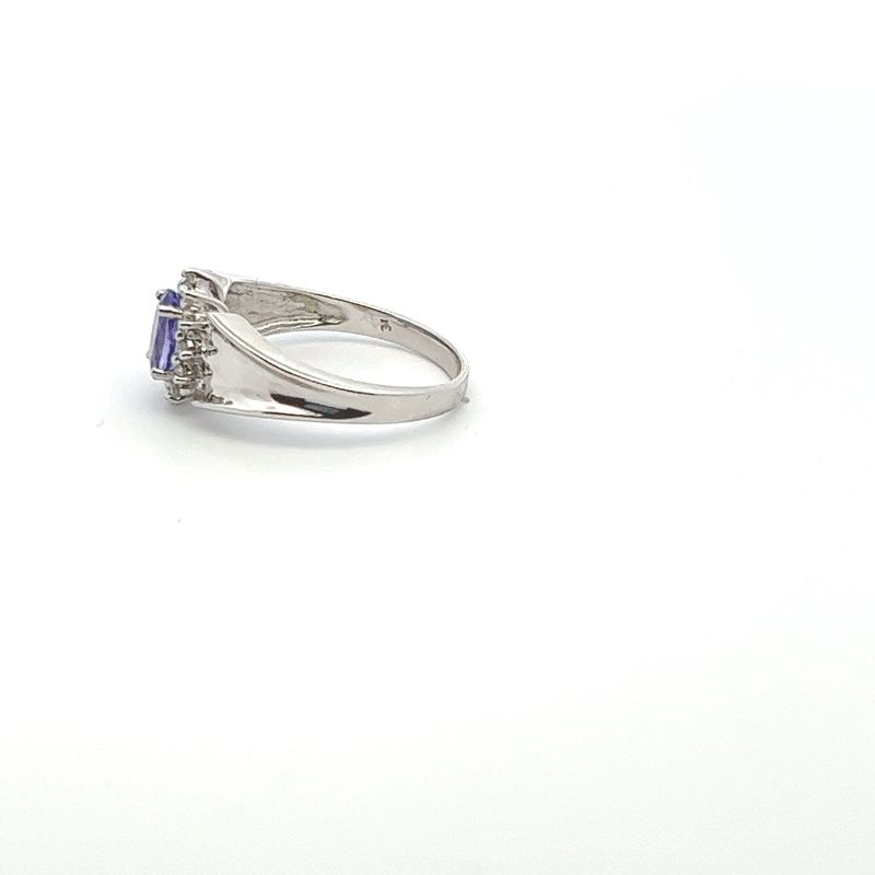 14KW Tanzanite and Dia Ring, Sz 8