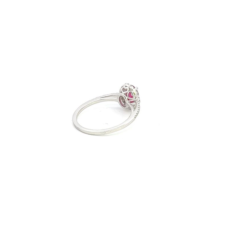 14KW 0.89ct Ruby &amp; 0.16ctw Dia Ring