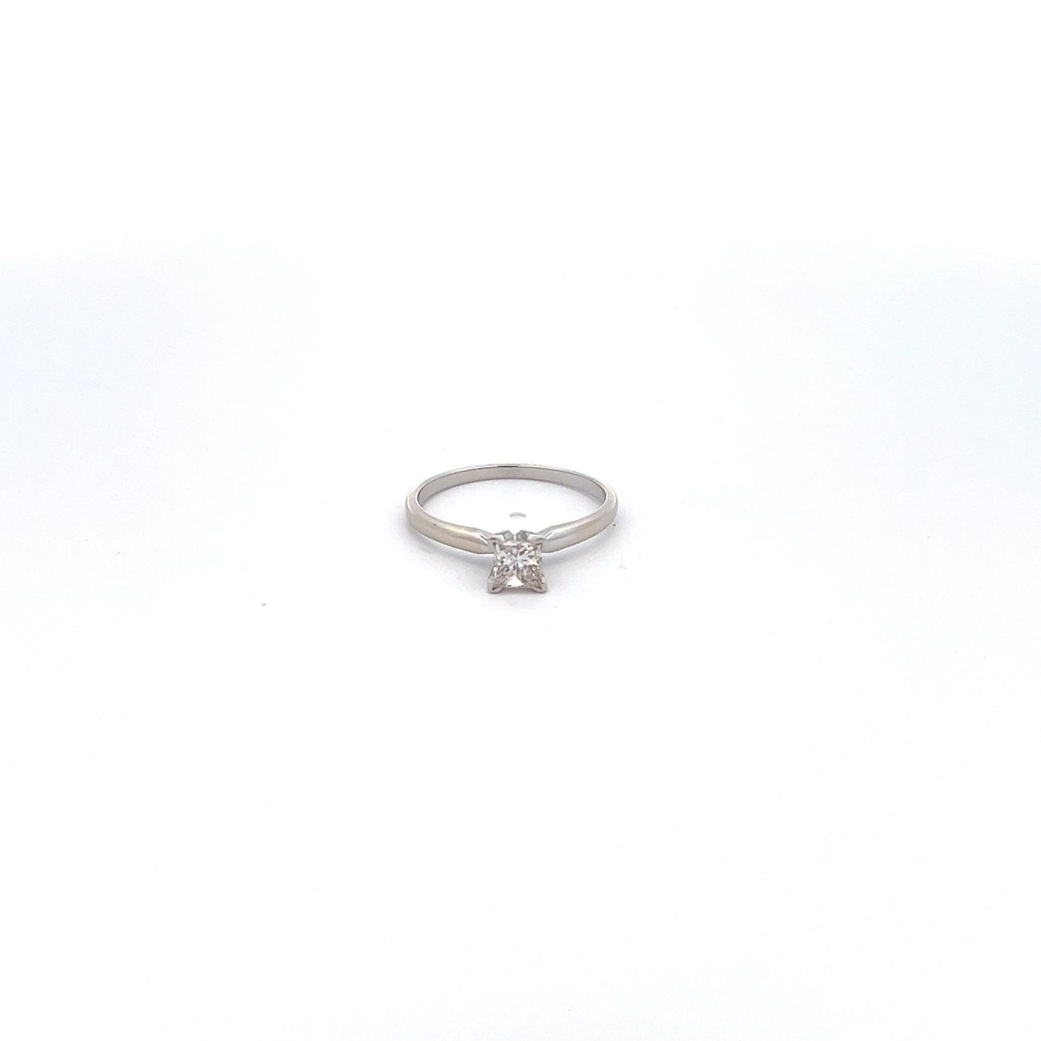 14KW 0.47CT PRINCESS SOLITAIRE RING