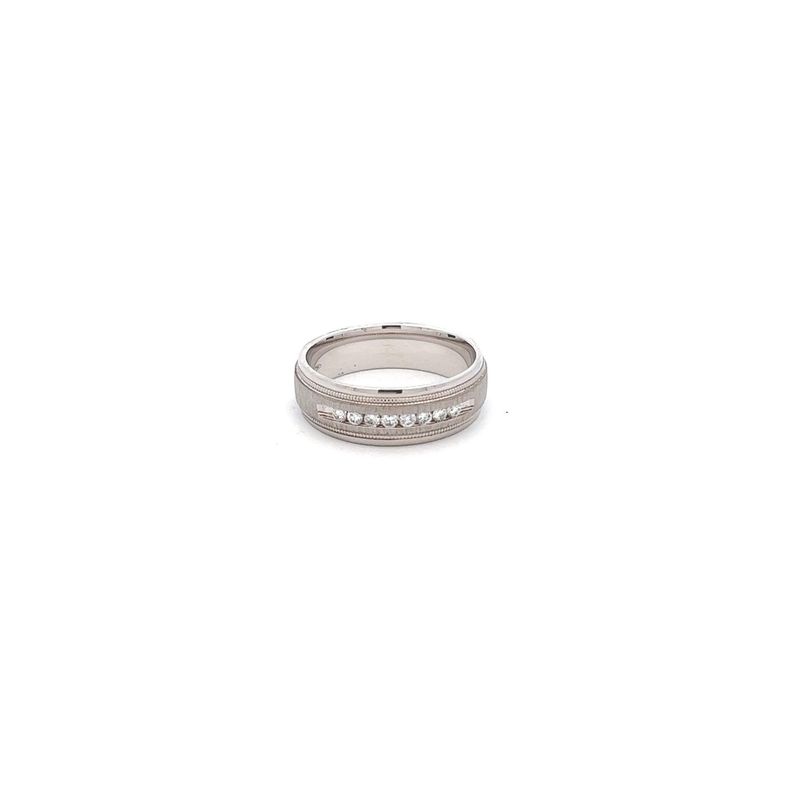 14KW 0.25CTW  DIAMOND WEDDING  BAND 7.9G SZ10