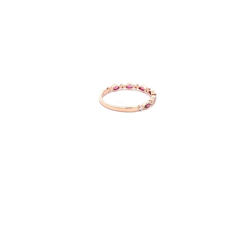 14KR DIA &amp; RUBY RING 0.07DIA 0.24 RUBY RING