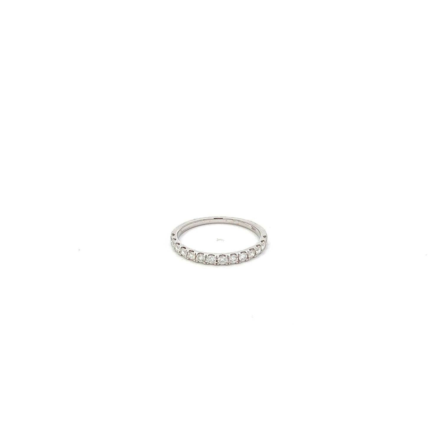 18kw .42ctw Dia Wedding Band, Size 5.5, 1.4g