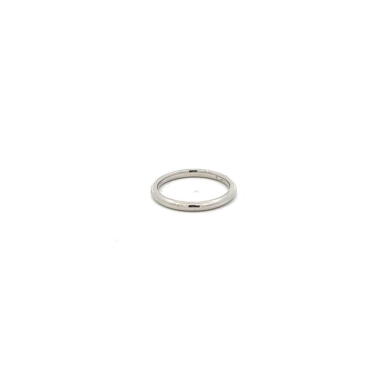 Platinum Wedding Band 2.1mm width 1.9mm thick sz 6.5