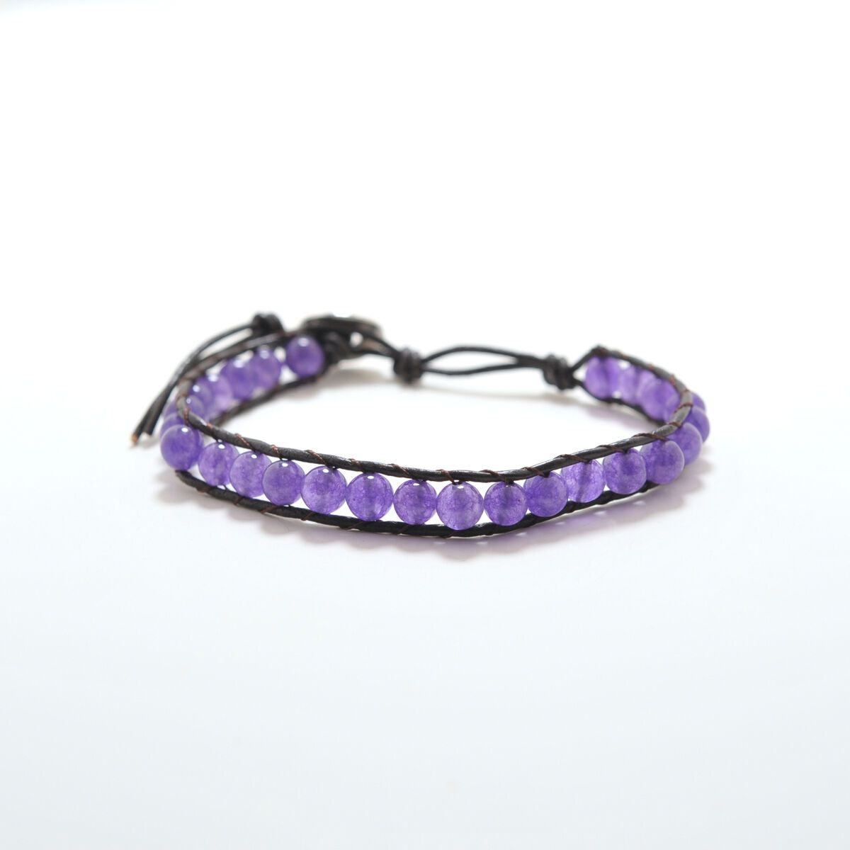 Amethyst Tribal Bracelet 6mm