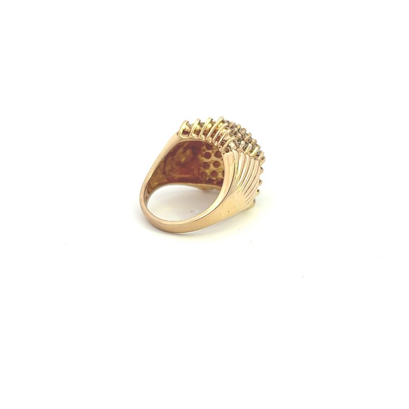 14KY Dia Cluster Ring 1.0ctw sz 6.75