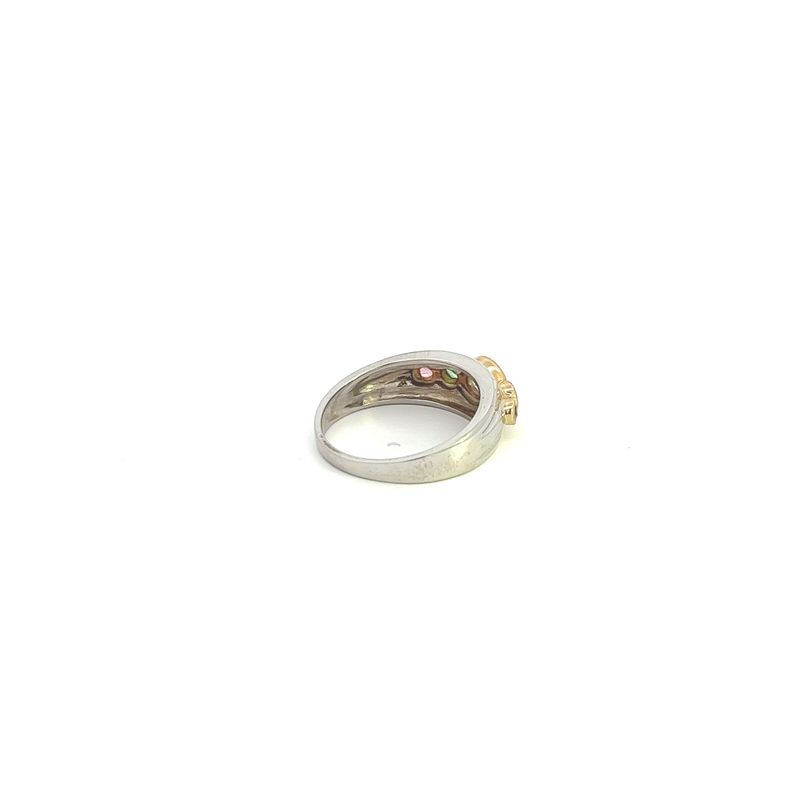 14KTT Multi-Gem Ring sz 8.75(Peridot, Pink Tourmaline and Tanzanite)