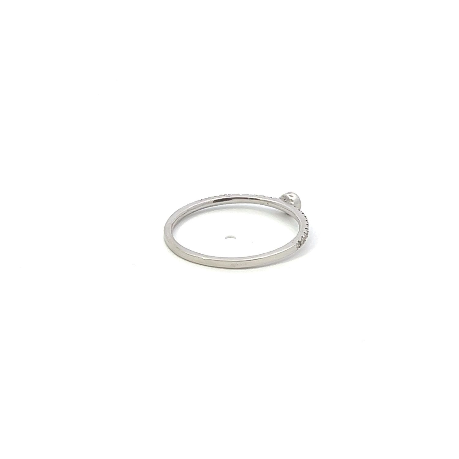 14KW 0.30ctw Dia Bezel Set Stackable Ring Size 7