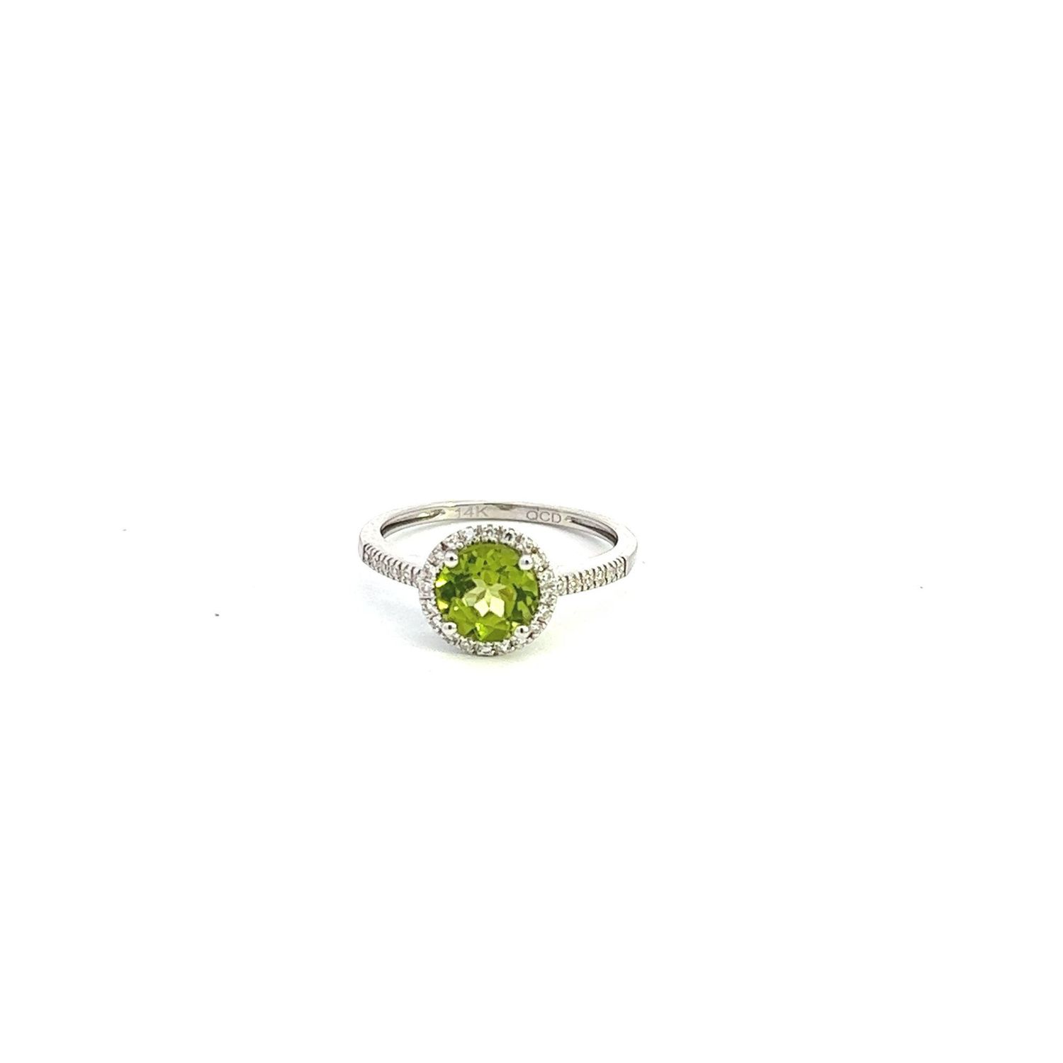 14KW 1.39ctw Per &amp; 0.11 Dia Ring Size 7