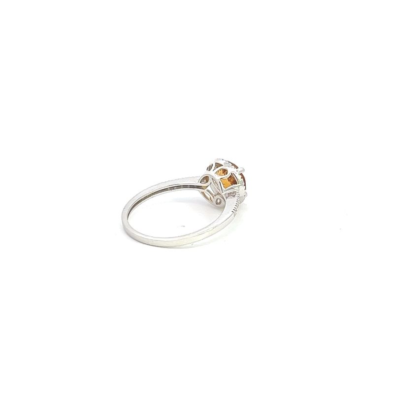 14KW 1.21ct Cit &amp; 0.12ctw Dia Ring size 7