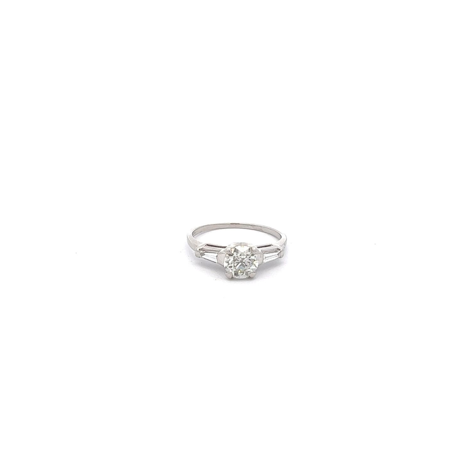 PLT .98 CTR SI1/J DIAMOND ENGAGEMENT RING SZ7