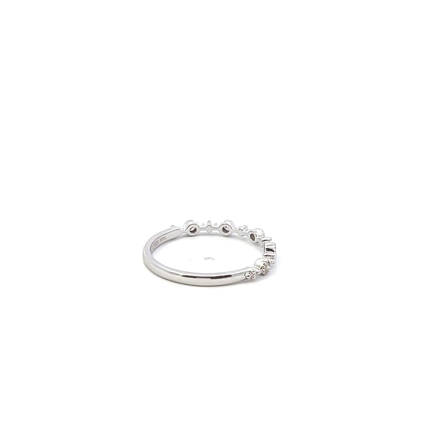 14KW 0.09CTW  SZ6.5 DIAMOND BAND 1.29G