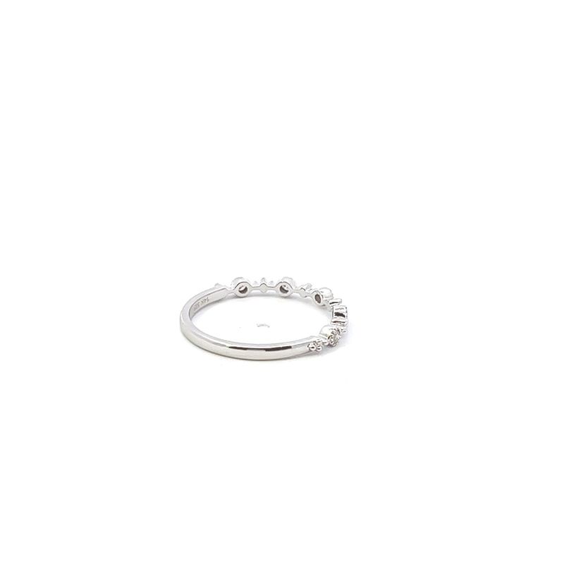14KW 0.09CTW  SZ6.5 DIAMOND BAND 1.29G
